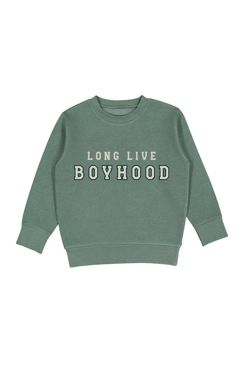 Long Live Boyhood Sweatshirt, Main, color, Hunter Green