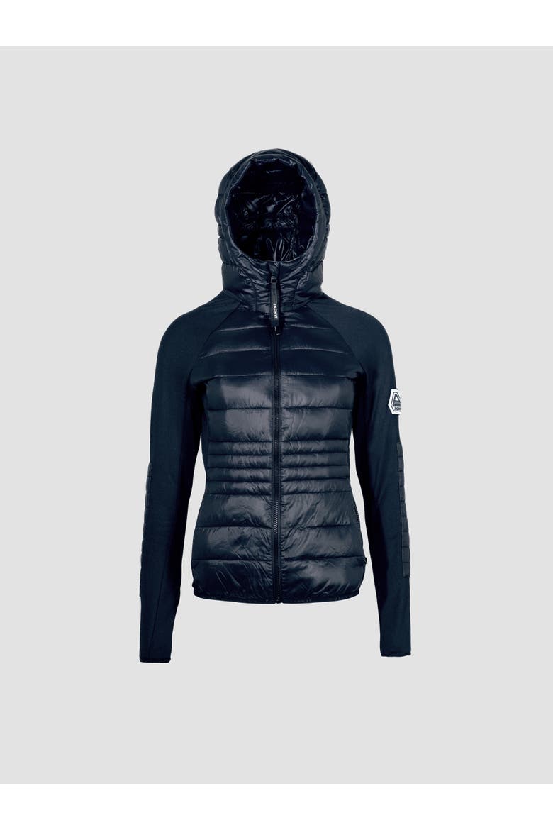 Calypso Hybrid Hooded Jacket, Alternate, color, Navy