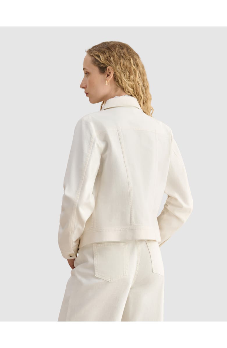 HOBBS LONDON Selborne Boxy Cropped Denim Jacket, Alternate, color, Milky White