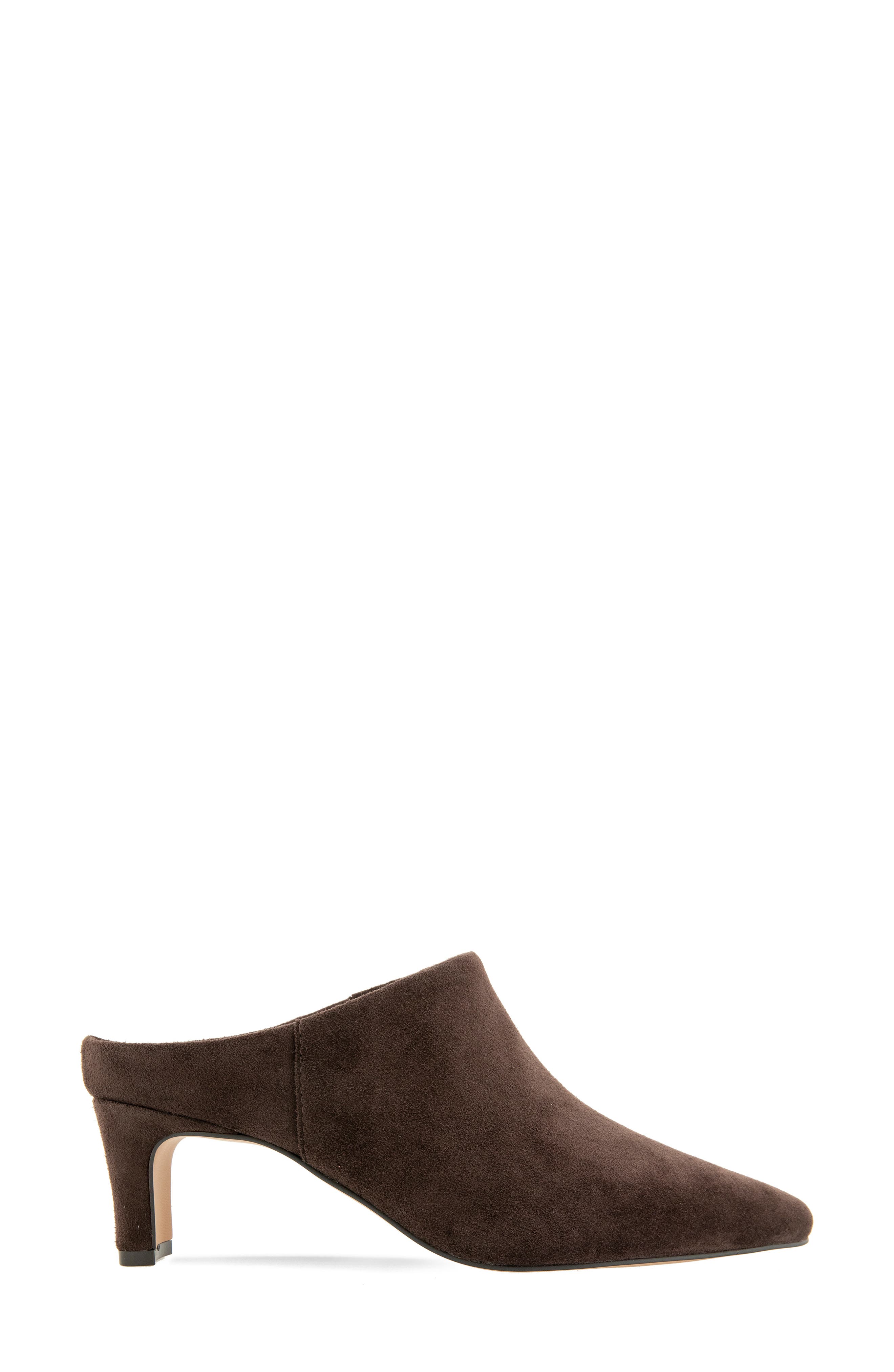 Willow Mule, Alternate, color, DARK BROWN SUEDE