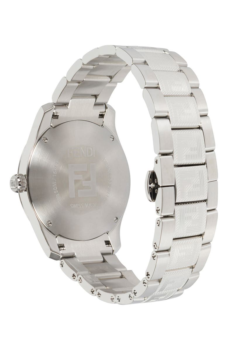 Fendi Shadow Guilloche Dial Bracelet Watch, 40mm, Alternate, color, 