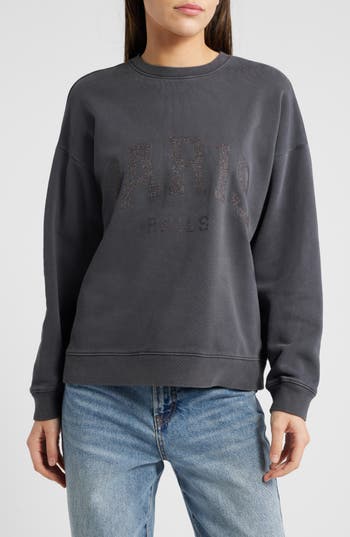 Rails Varsity Paris Cotton Graphic Sweatshirt In Paris Glitter