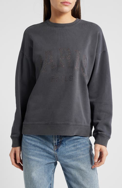 Rails Varsity Paris Cotton Graphic Sweatshirt In Paris Glitter
