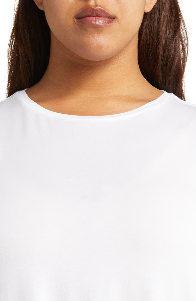 Eileen Fisher Jersey Long Shell, Alternate, color, White