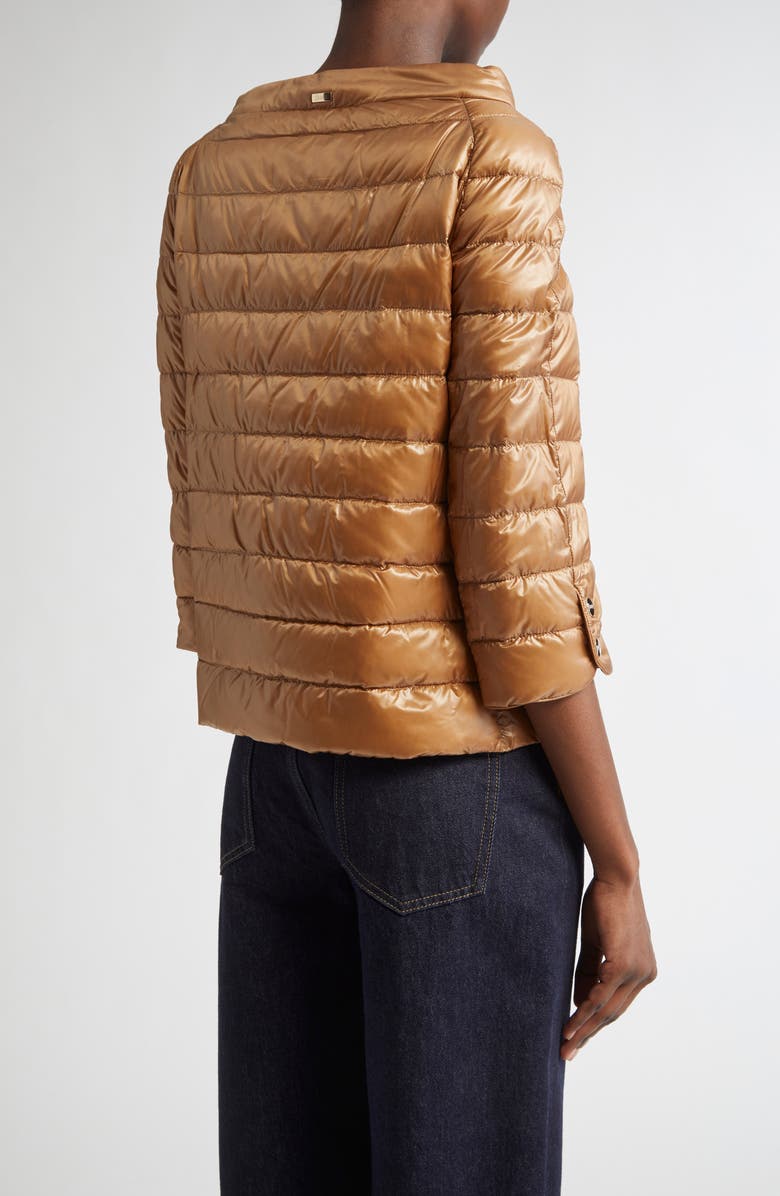 Herno Elsa Iconico Ultralight Water Repellent Down Puffer Jacket, Alternate, color, Camel