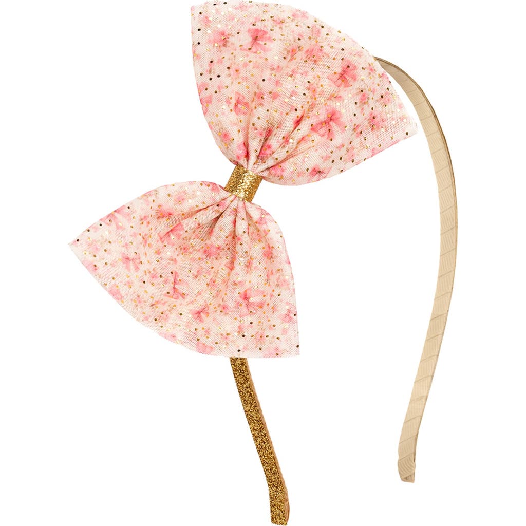 Sweet Wink Ditsy Floral Tulle Bow Headband In Multicolor