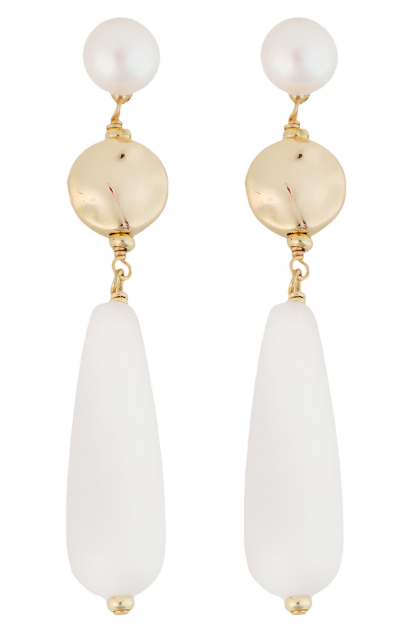 Panacea Cultured Pearl Teardrop Earrings