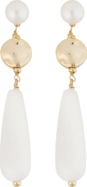 Panacea Cultured Pearl Teardrop Earrings