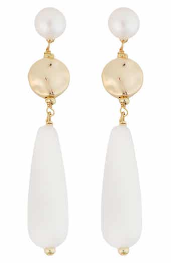 Cultured Pearl Teardrop Earrings