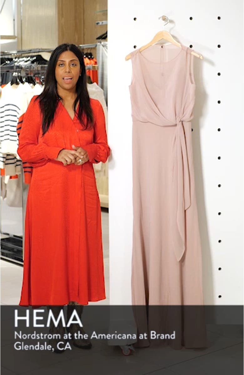 Chiffon Overlay Evening Dress, sales video thumbnail