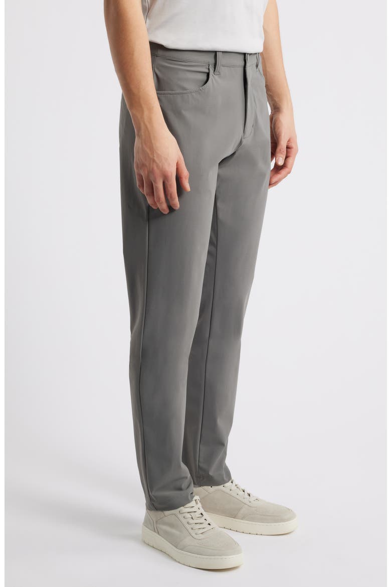Momentum Water Repellent Flat Front Golf Pants, Alternate, color, SMOKE