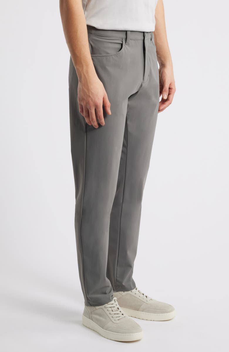 Rhone Momentum Water Repellent Flat Front Golf Pants, Alternate, color, Smoke