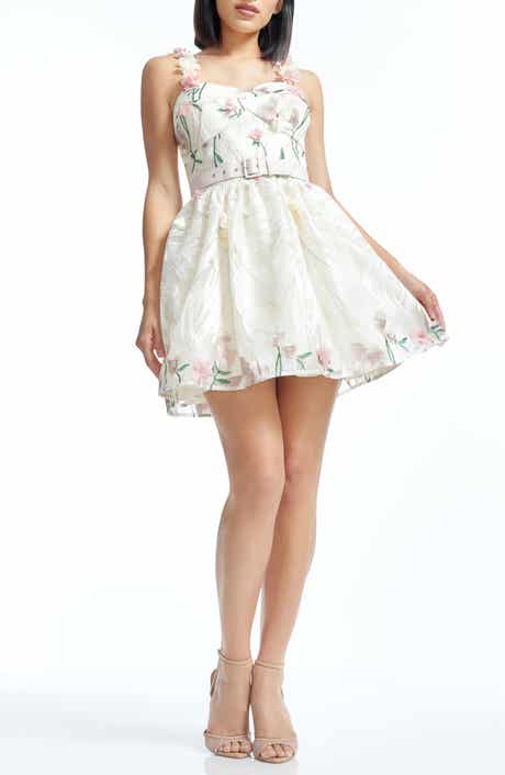 Dress the Population Darby 3D Flower Fit & Flare Minidress
