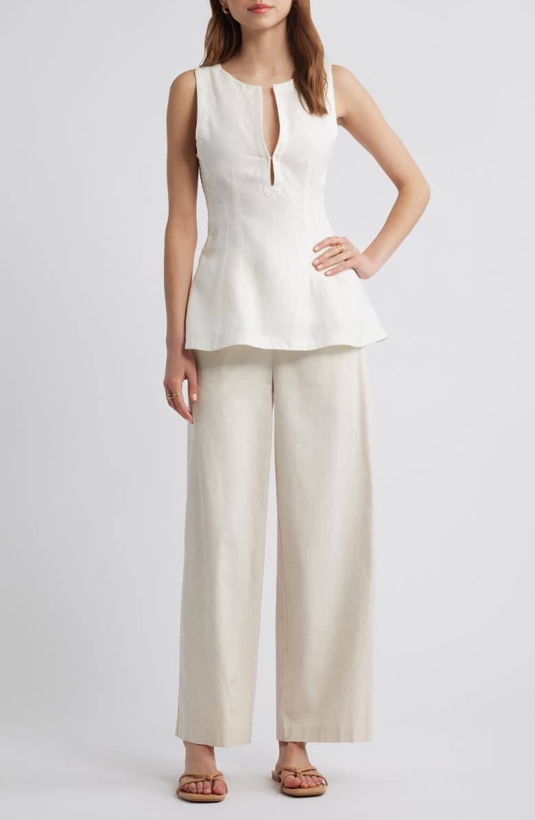 Faithfull the Brand Melia Sleeveless Linen Top, Alternate, color,