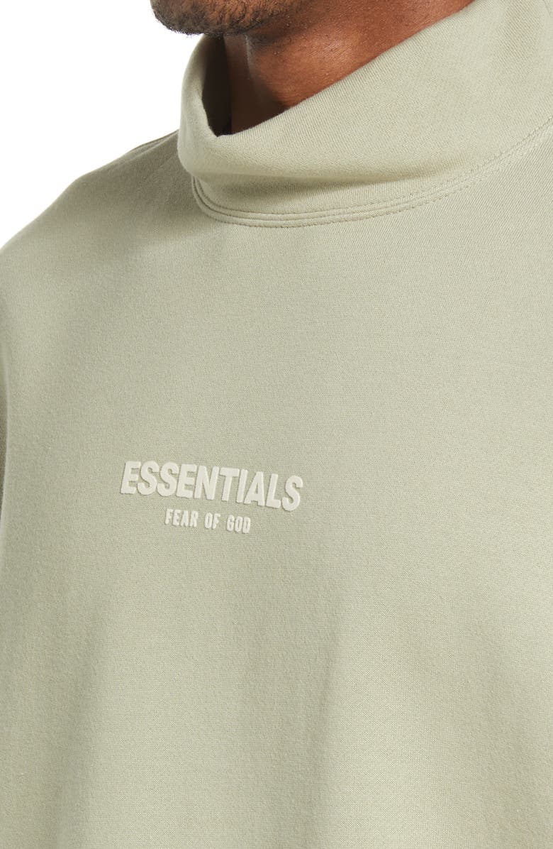 Fear of God Essentials Relaxed Mock Neck Sweatshirt, Alternate, color,