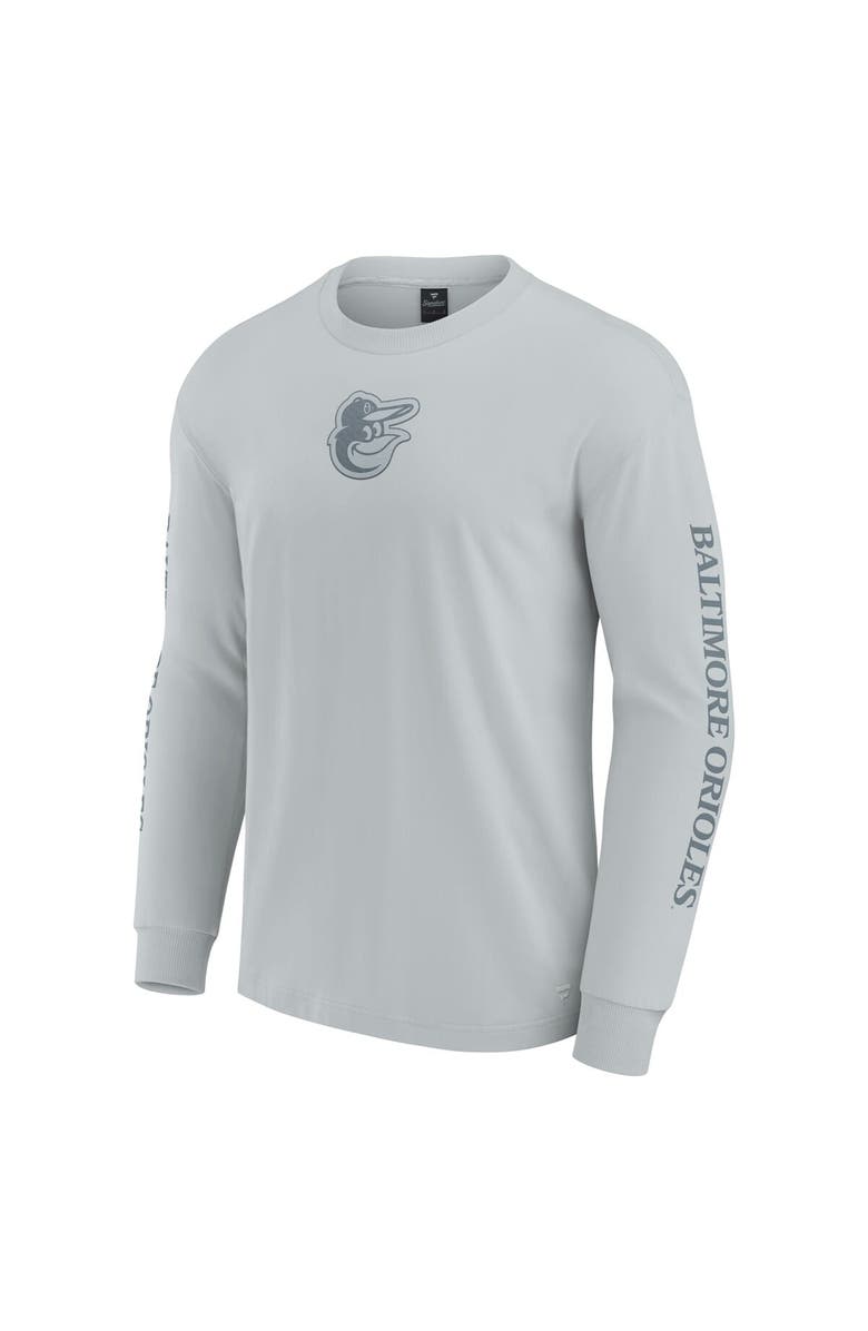 FANATICS Men's Fanatics Gray Baltimore Orioles Elements Strive Long Sleeve T-Shirt, Alternate, color,