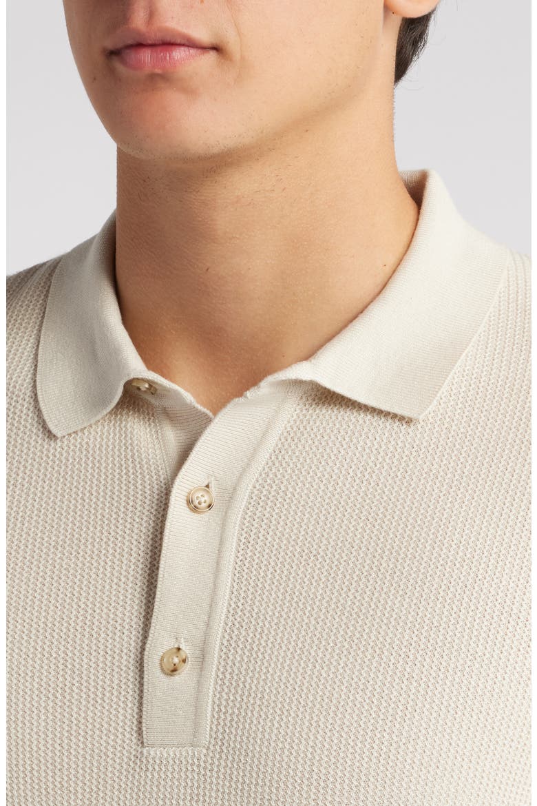 Daremo Cotton Blend Polo Sweater, Alternate, color, OPEN WHITE