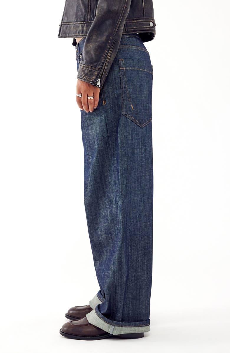 BDG Urban Outfitters Jaya Low Rise Wide Leg Jeans, Alternate, color, Raw Denim