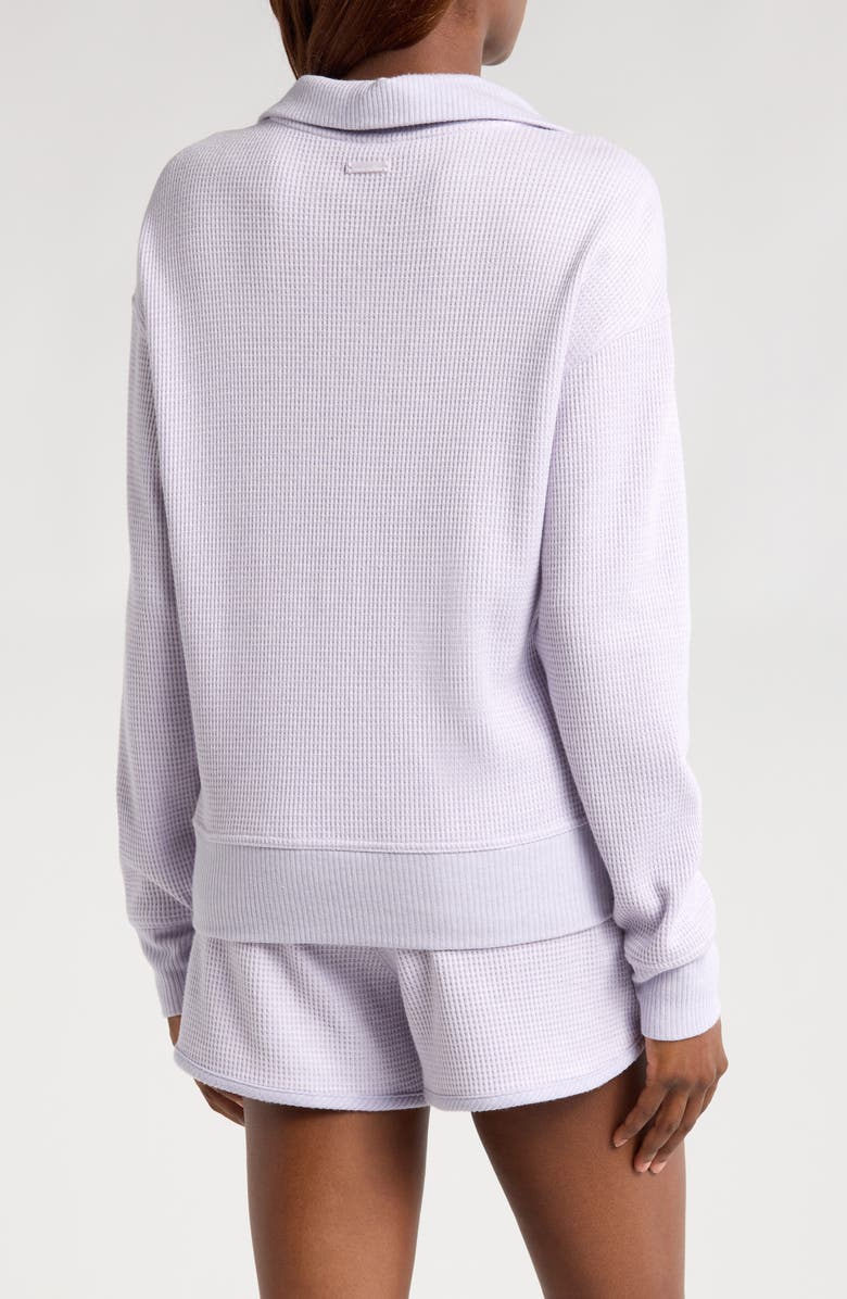 TravisMathew Long Weekend Henley Sweatshirt, Alternate, color, Heather Iris