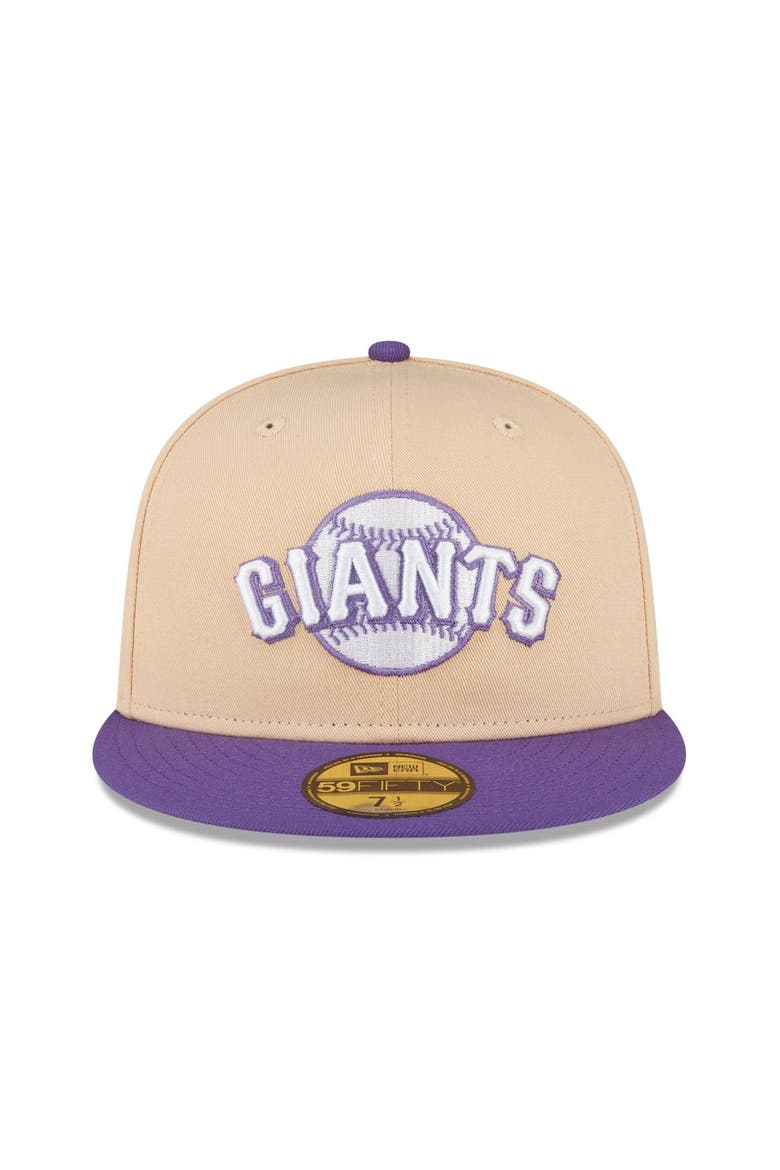 Men's New Era Peach/Purple San Francisco Giants 2002 World Series Side Patch 59FIFTY Fitted Hat, Alternate, color, Orange