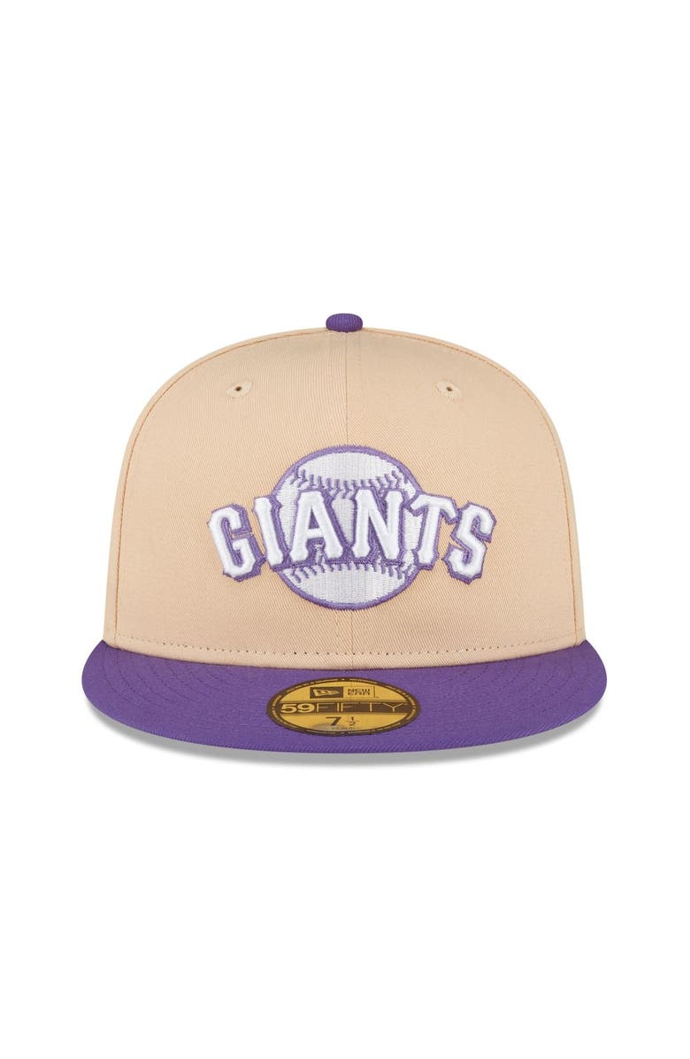 New Era Men's New Era Peach/Purple San Francisco Giants 2002 World Series Side Patch 59FIFTY Fitted Hat, Alternate, color,