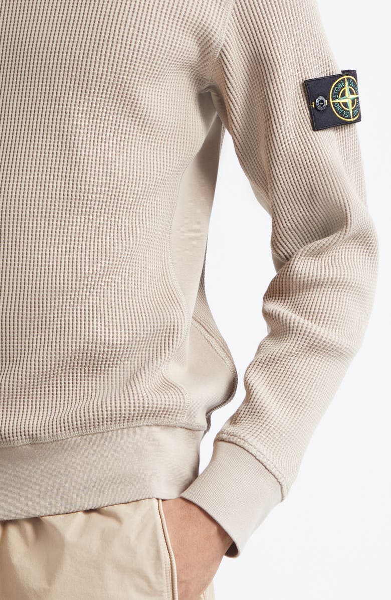 Stone Island Cotton Waffle Knit Sweatshirt, Alternate, color, Desert