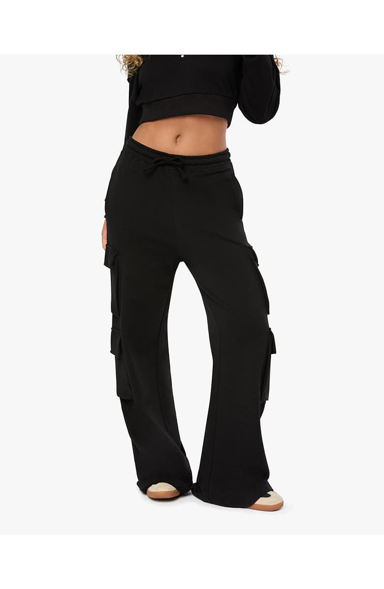 WeWoreWhat Cargo Sweat Pant, Main, color, Black