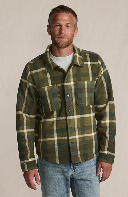 Lands' End Anyweather Fleece Shirt Jacket In Green