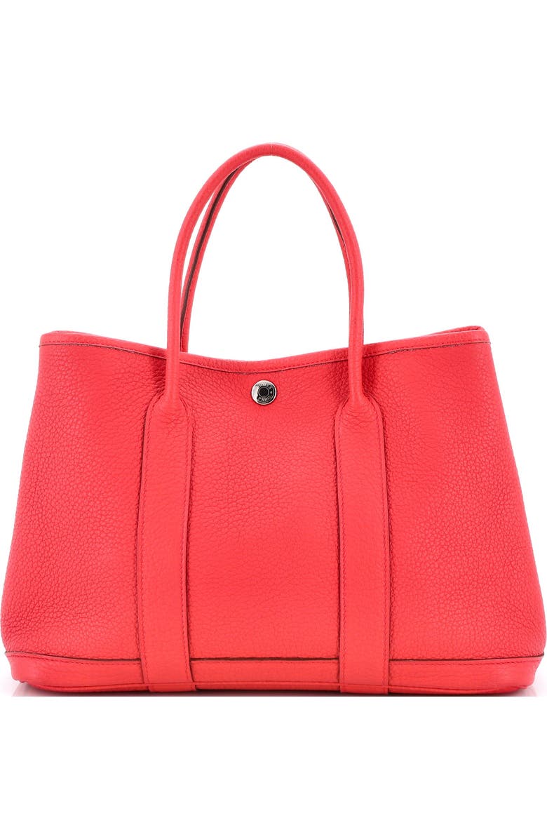 Pre-Owned Hermes Garden Party Tote Leather 30, Main, color, Bougainvillier