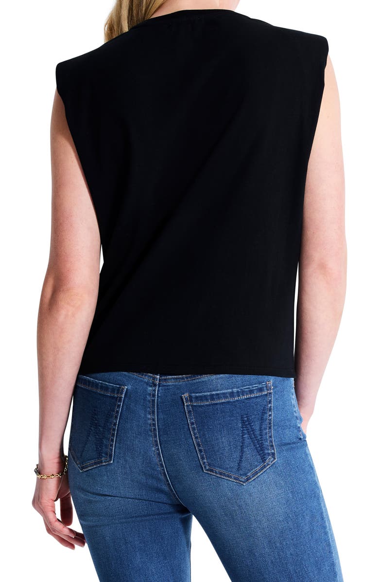 NZT by NIC+ZOE Power Shoulder Tank Top, Alternate, color, Black Onyx