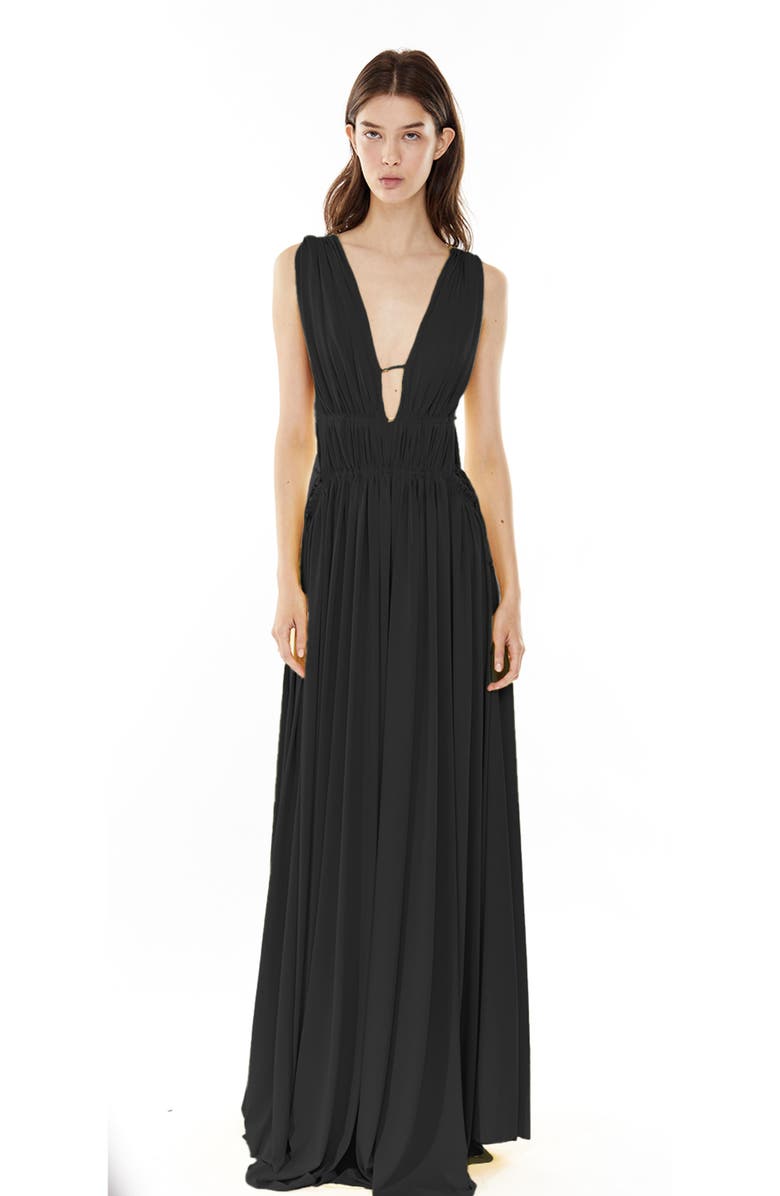 Mother of All Helena Maxi Dress, Main, color, Black