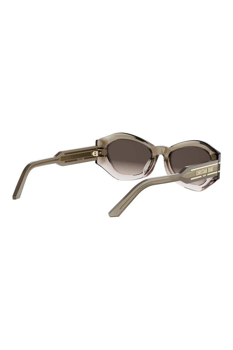 'DiorSignature B1U 55mm Butterfly Sunglasses, Alternate, color, LIGHT GREEN/ GRADIENT BROWN