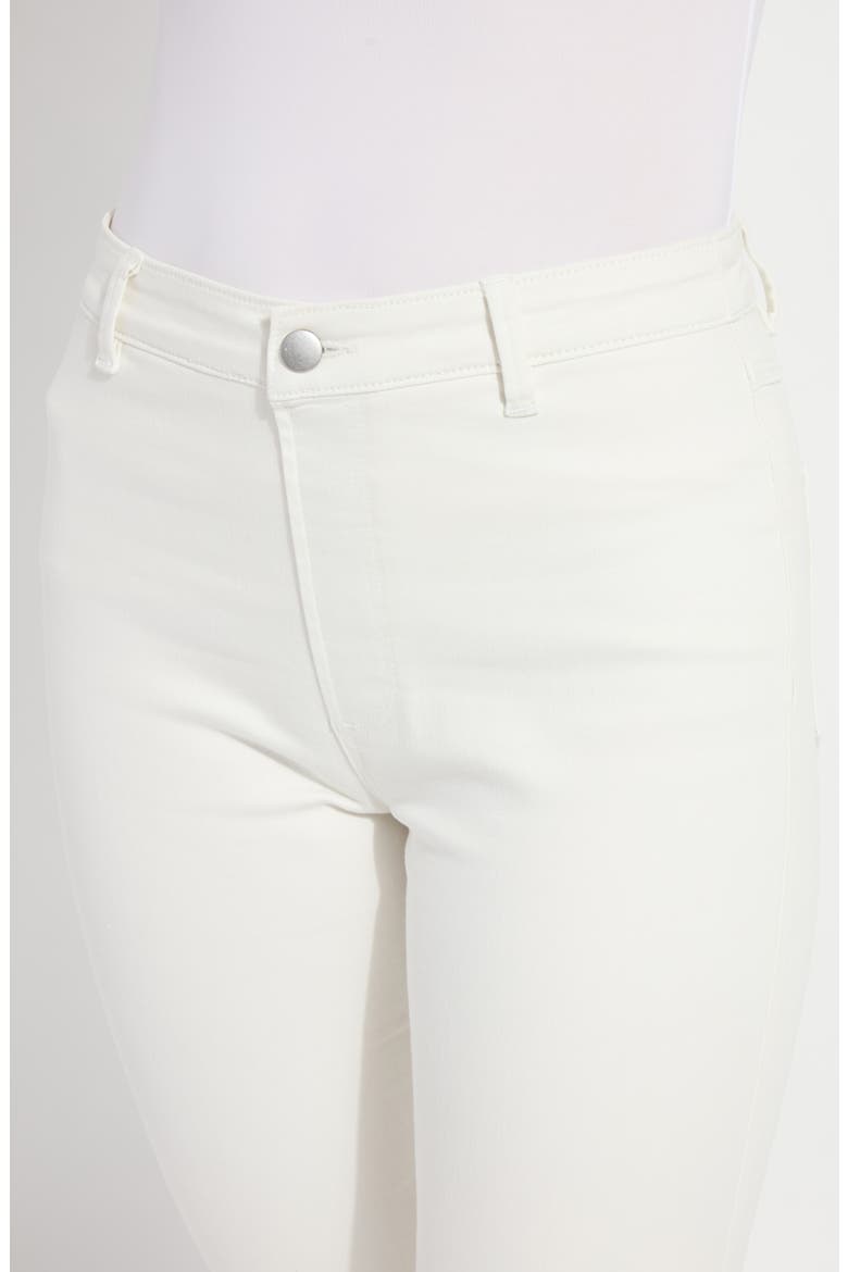 Estelle Pull-On High Waist Flare Jeans, Alternate, color, ECRU WHITE