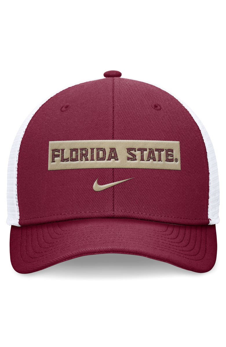 Nike Men's Nike Garnet/White Florida State Seminoles 2024 Sideline Trucker Adjustable Hat, Alternate, color,