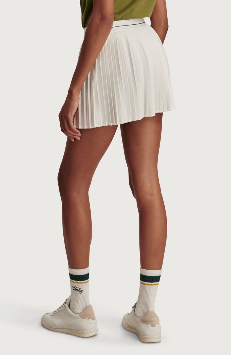 Varley Clemency Pleated Skort, Alternate, color, White / Blue Nights