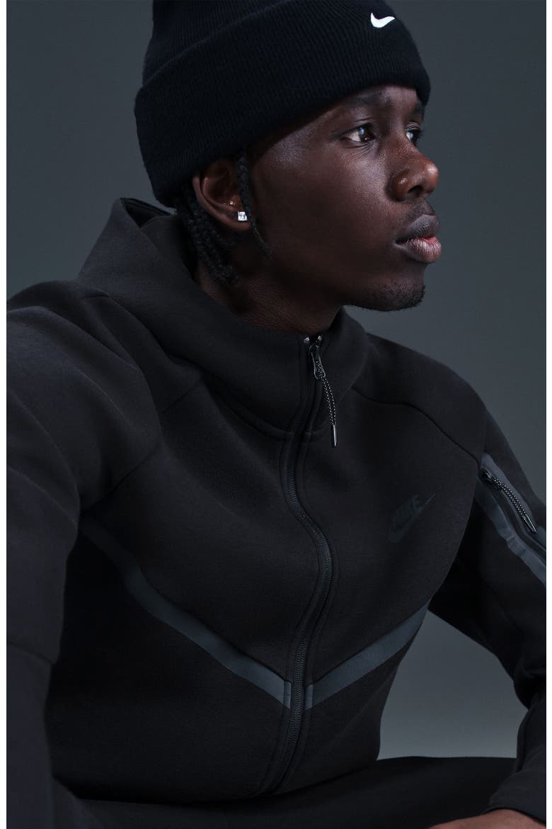 Tech Windrunner Zip Hoodie, Alternate, color, BLACK/ BLACK