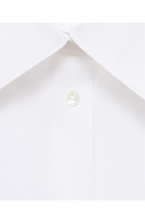Mango Selection Oversize Organic Cotton Poplin Button-up Shirt In White