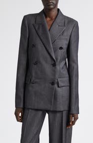 Balenciaga Double Breasted Wool Twill Jacket