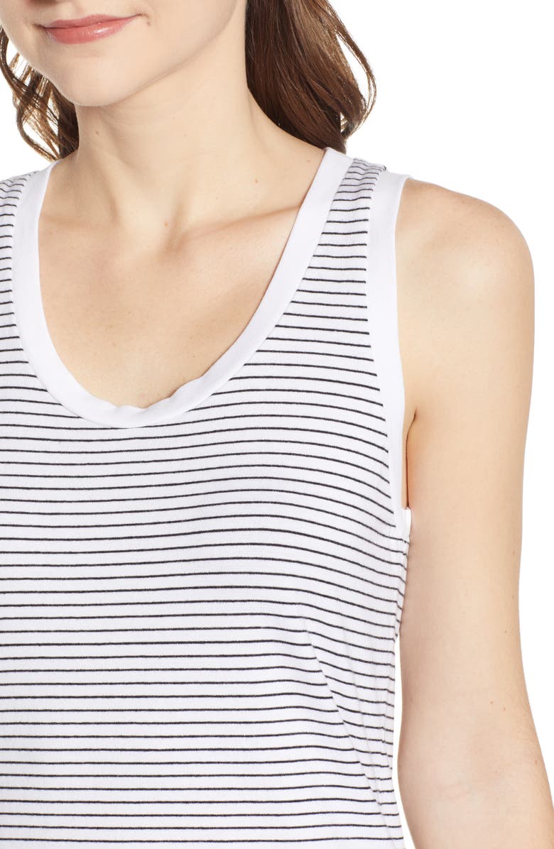 AG Cambria Stripe Fitted Tank, Alternate, color, 