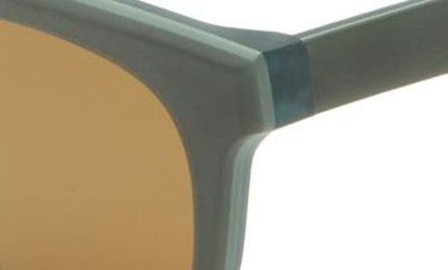 Eyebobs Humble Narrator 49mm Small Polarized Square Sunglasses In Matte Sage Green/brown