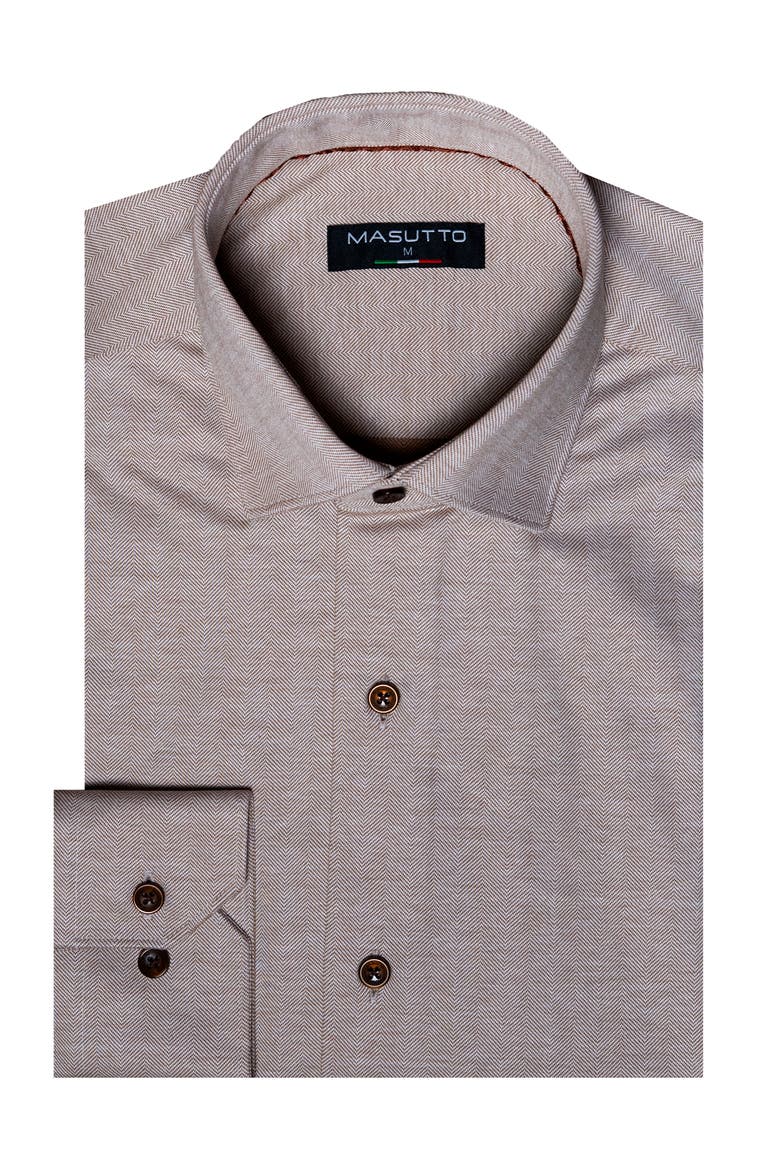 Rolo Knit Button-Up Long Sleeve Shirt, Main, color, Beige