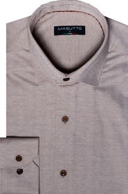 MASUTTO Rolo Knit Button-Up Long Sleeve Shirt