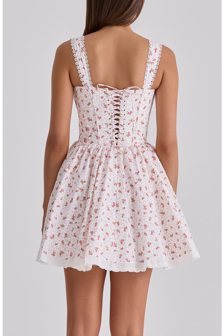 Ami Corset Minidress, Alternate, color, WHITE DAINTY