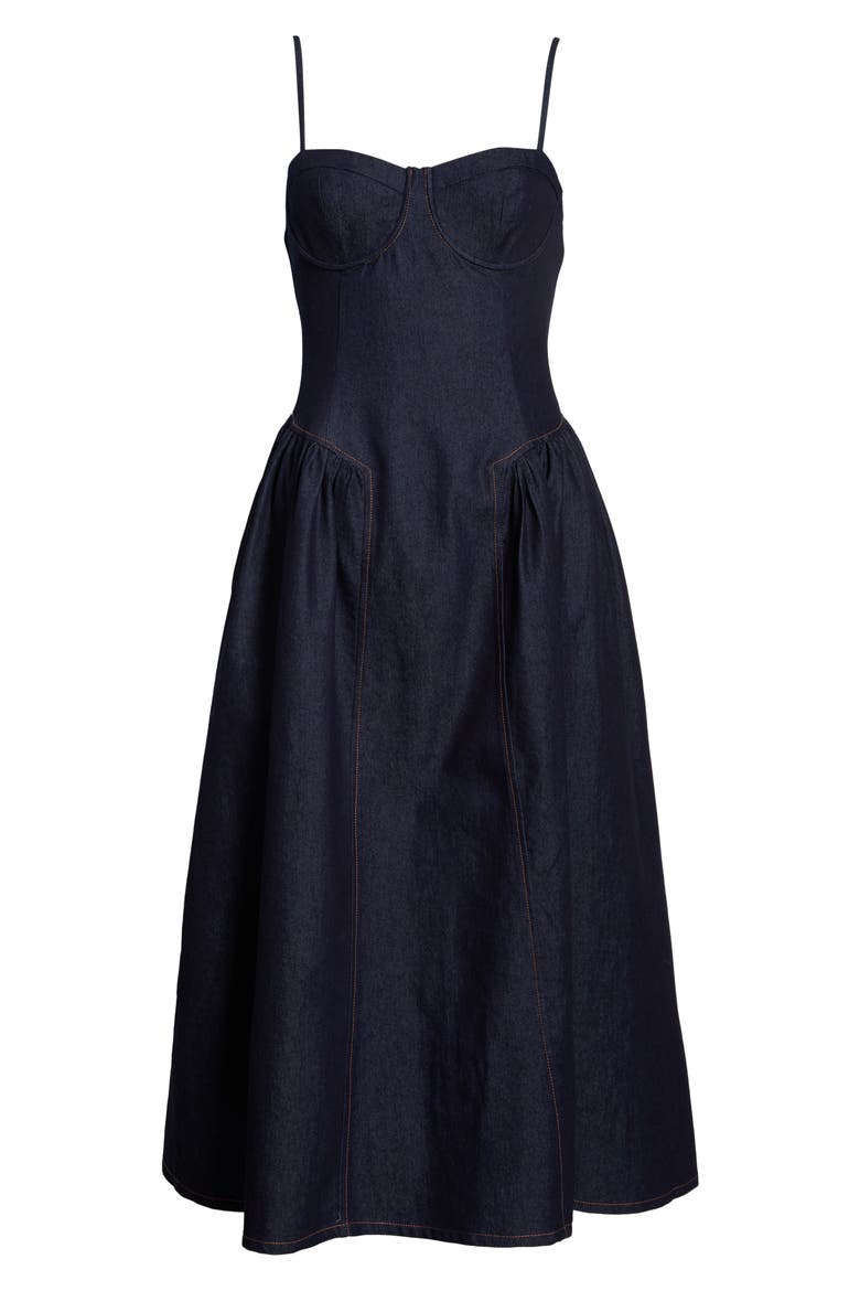 Margaux Denim Dress, Alternate, color, DARK DENIM