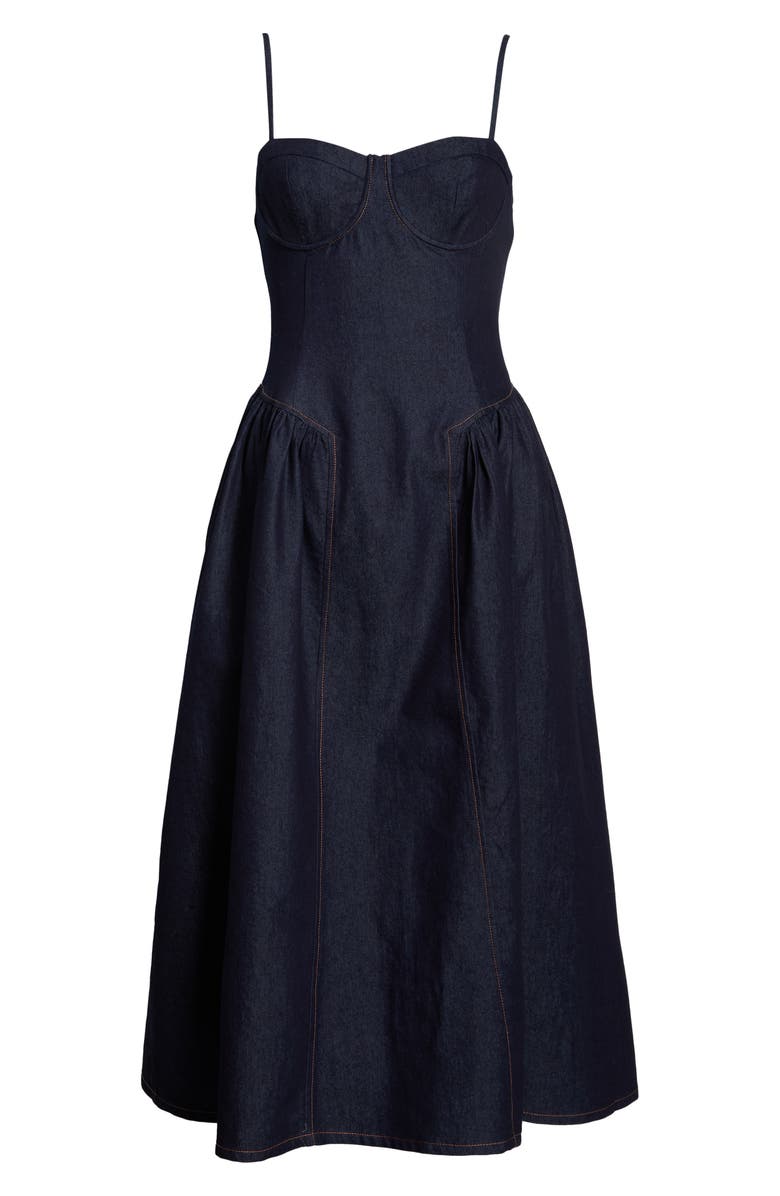 ASTR the Label Margaux Denim Dress, Main, color, Dark Denim