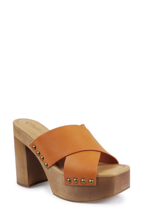 Candies Candie's Maggy Platform Slide Sandal In Brown
