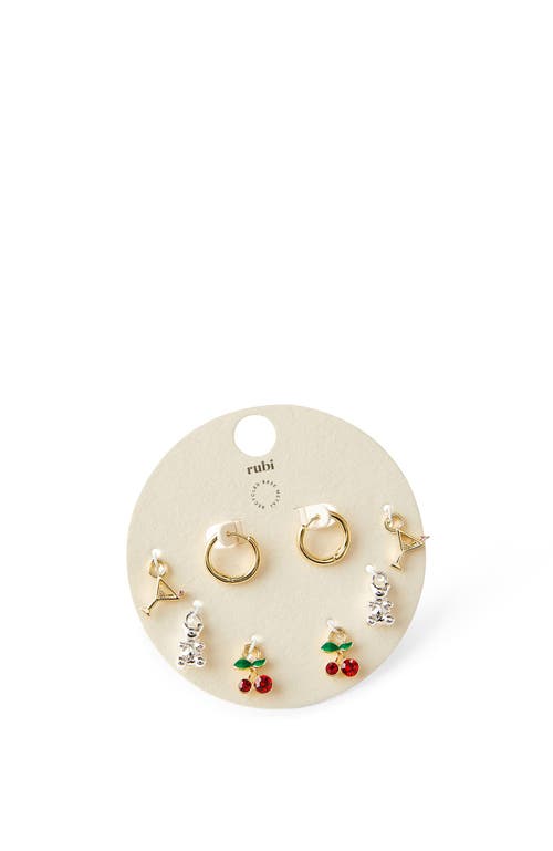 Rubi Shoes Charm Huggie Set