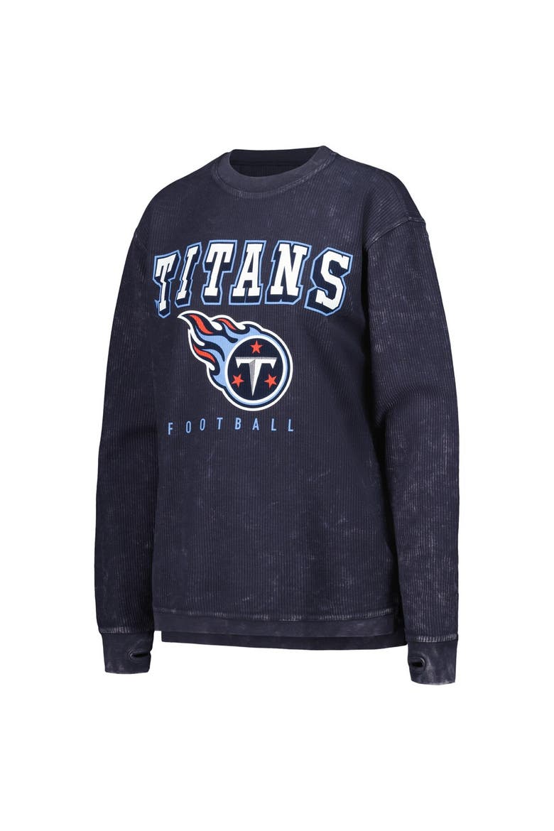 Women's G-III 4Her by Carl Banks Navy Tennessee Titans Comfy Cord Pullover Sweatshirt, Alternate, color, Navy