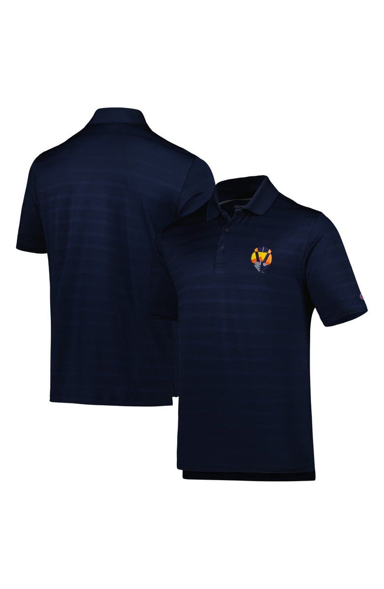 Champion Men's Champion Navy Las Vegas Aviators Textured Solid Polo, Main, color, Navy
