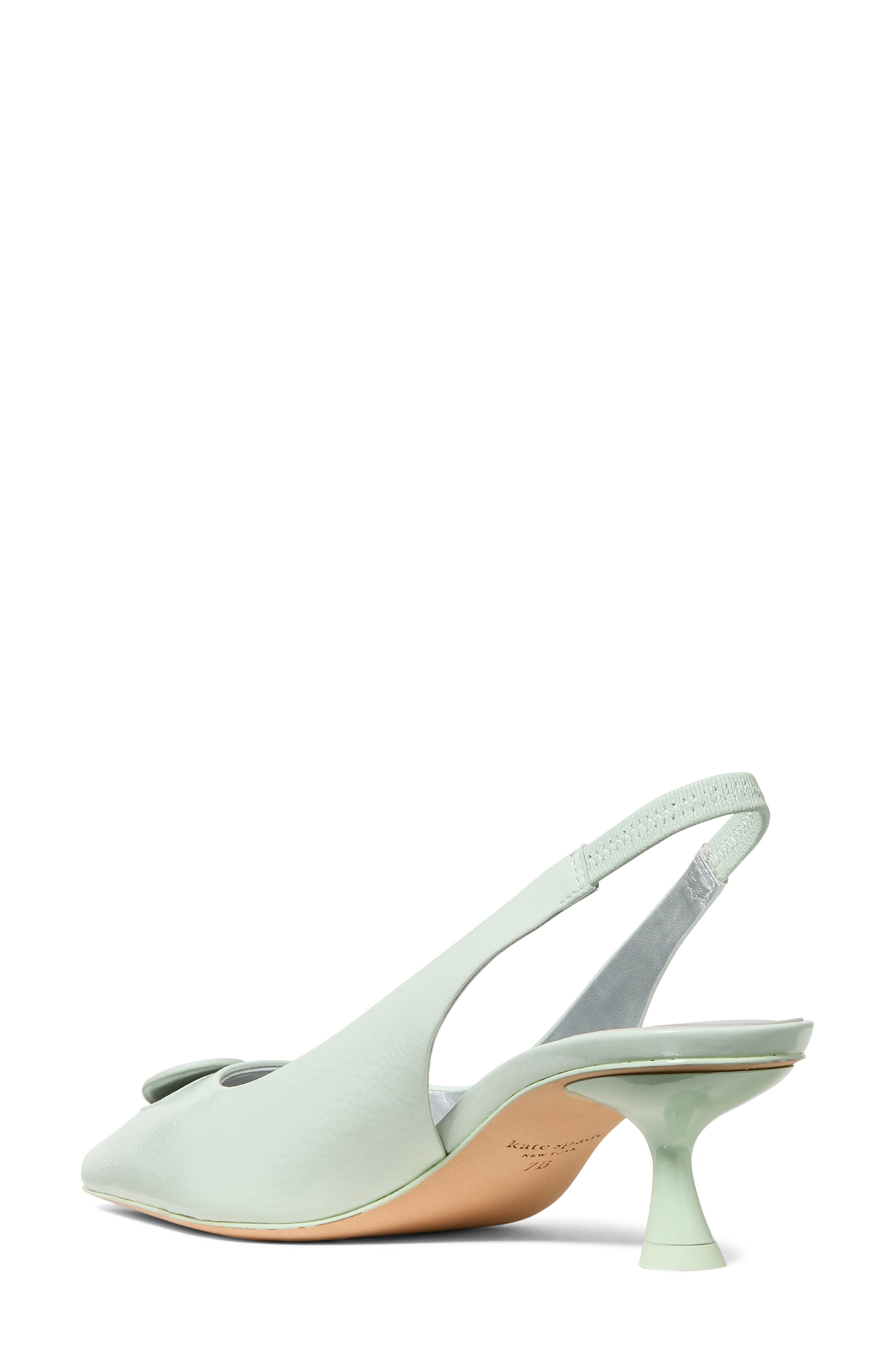 lover crinkle patent leather slingback pump, Alternate, color, MINT FROSTING